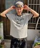 THEVINYLHOUSE Nobody Work Ringer Tee Gray