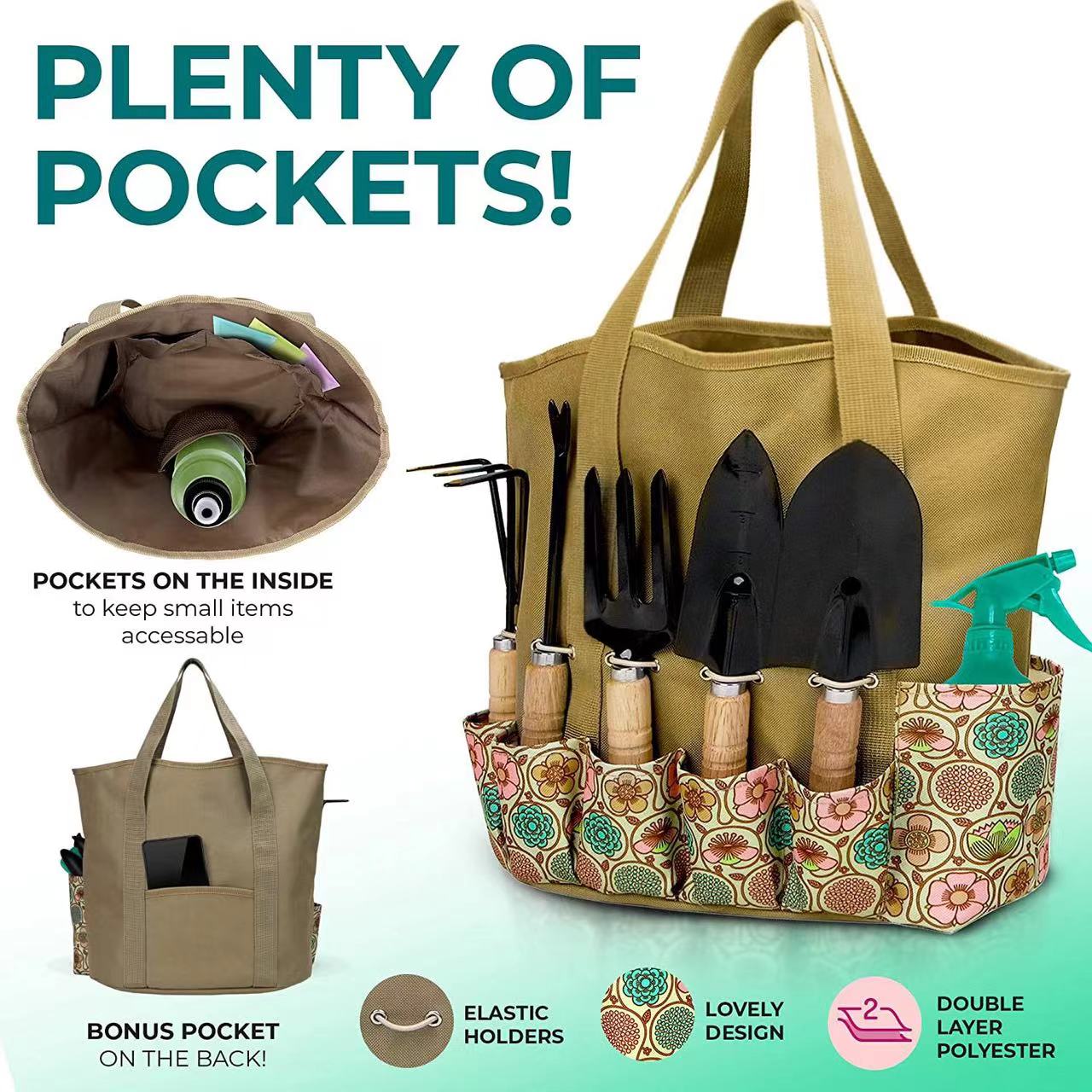 

Набор садовых инструментов с деревянной ручкой для стрижки газона, набор садовых инструментов с обрезкой и садовые инструменты из нержавеющей стали