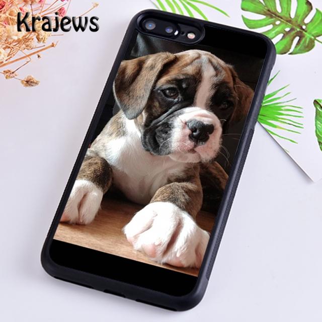Krajews Niedliche Boxer-Hundewelpen-TPU-Telefonhülle für iPhone 14 5 6s 7 8 plus X XR XS 11 12 13 pro max Samsung S21 S22ultra Plus