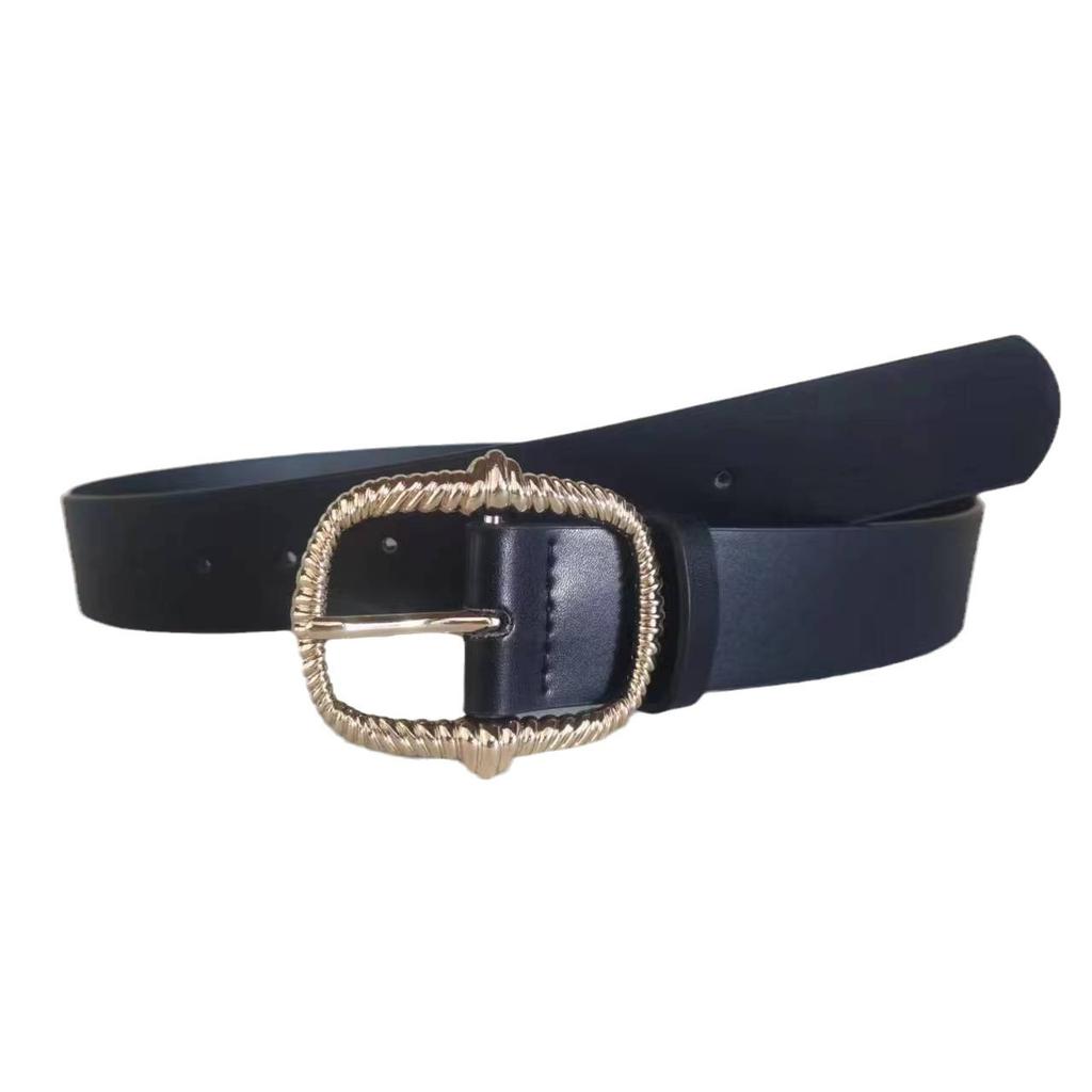 Fashionable and Versatile European and American Women's Belts, Retro Women's Jeans, New Black, Simple and Cool Ins Style