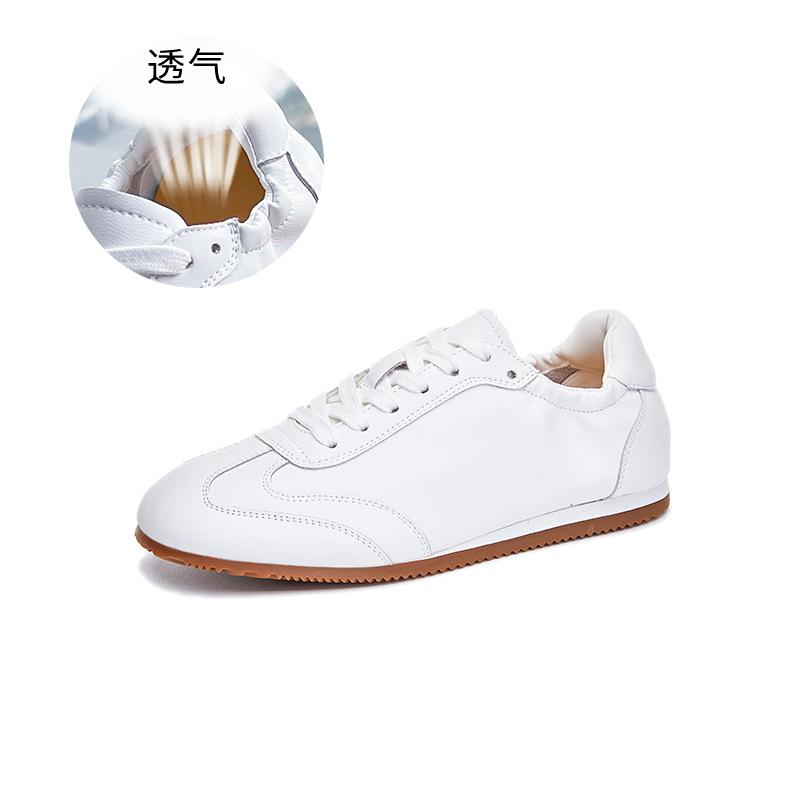 Leather women's autumn new flat-bottomed sneakers women's silver versatile comfortable women's shoes tide