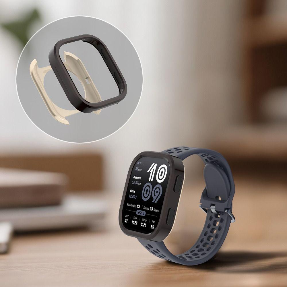 Replacement Metal Watch Bezel Protective Anti-Scratch Watch Case Shockproof Screen Protector for Garmin VivoActive 6