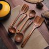 Wooden Cookware, Teak Cookware Non-stick Cookware Wooden Spoon Cookware, Natural Teak 100% Handmade, Without Any Lacquer Kitchen Wooden Utensil Set 5