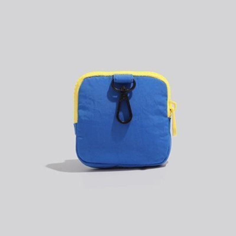 Tragbare Langlebige Reißverschluss Münzbörse Kontrastfarbe Kopfhörertasche Multifunktionale Geldbörse Schlüsselanhänger Tasche Tägliche Nutzung Dekoration Geschenk