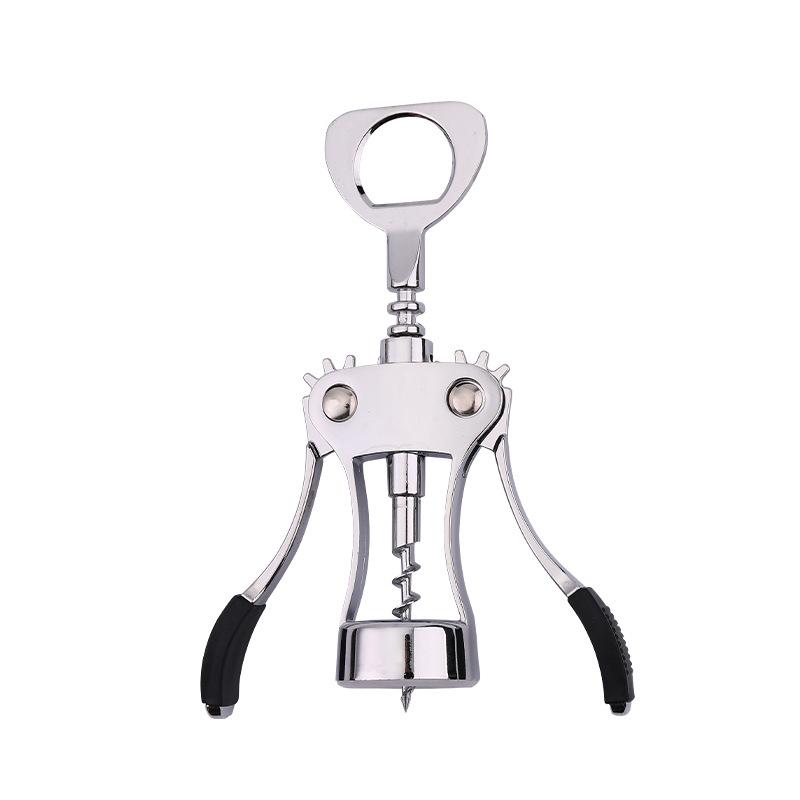 Wine Bottle Opener with Bottle Stopper Zinc Alloy Wine Opener Multifunctional Corkscrew Bottle Opener Winged Wine Bottle Opener