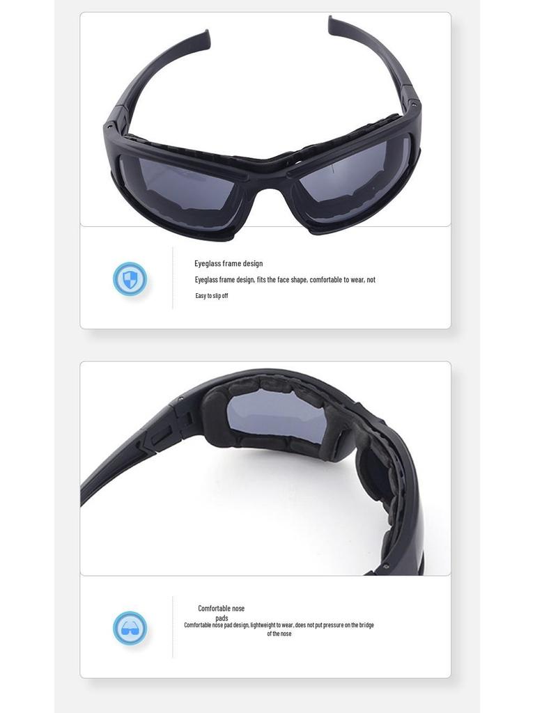 Polarized Tactical Goggles: Windproof, Sandproof, Impact-Resistant for CS Field, Shooting, or Motorcycle Riding