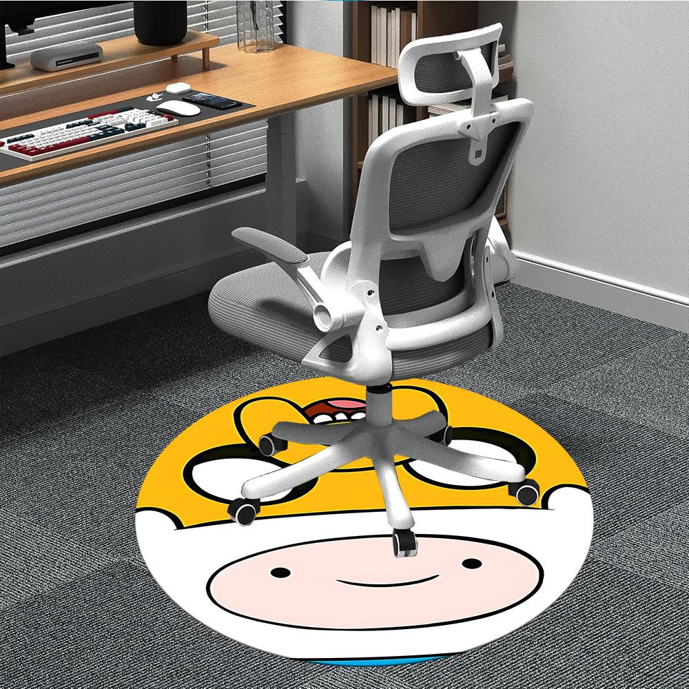 

1pc Adventure Time Jake the Dog Office Round Area Rug, Under Office Chairs Bedroom Living Room Home Decor a1022321 80cm by 80cm