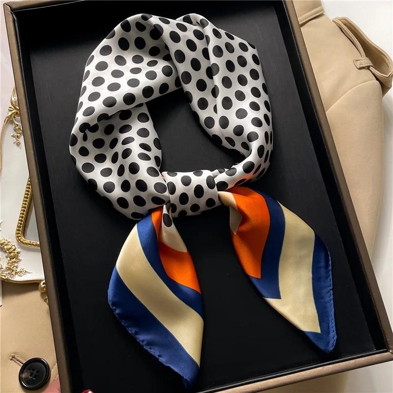 Fashion Square Scarves Women Shawl Floral Silk Silk Imitation Satin Foulard Scarf Female Bandana 70*70cm Shawls for Ladies