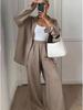 "2026 European & American Casual Cotton-Linen Two-Piece Set: Loose Long-Sleeved Shirt & Pants”