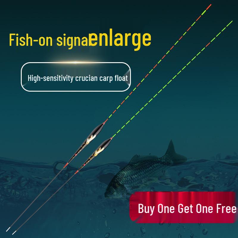 Enhanced High-Sensitivity Crucian Carp Float: Wind & Wave Resistant with Eye-Catching Tail.