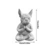Meditation Dog Resin Statue Ornaments Waterproof  Statue Yoga Pose Office Home Decor Garden Decoration Outdoor Jardin