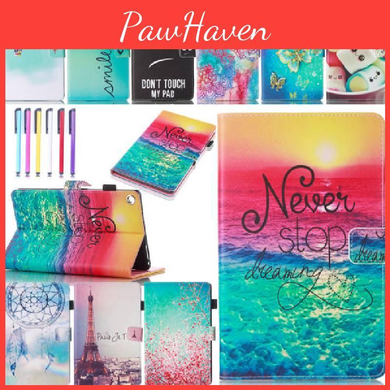 Stylish Painted Magnetic Leather Wallet Stand Case For Kindle Fire 7 Hd 8