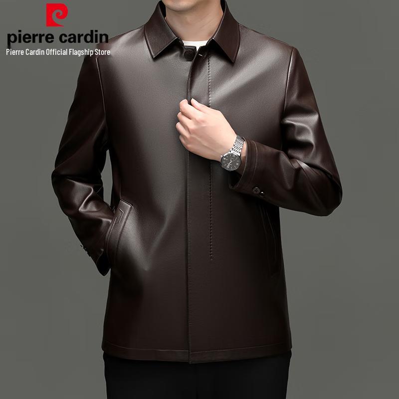 Pierre Cardin Men's Autumn/Winter Warm Leather Jacket
