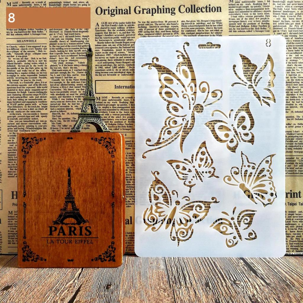 21*29.5 Cm Flower Stencils For Wall Painting Stamp Crafts Diy Scrapbook Album Decorative Embossing Craft Paper Card Template