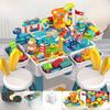 Large Multi-Functional Children's Building Blocks Table Educational Assembly Toy Study Desk for Boys And Girls Big Granular