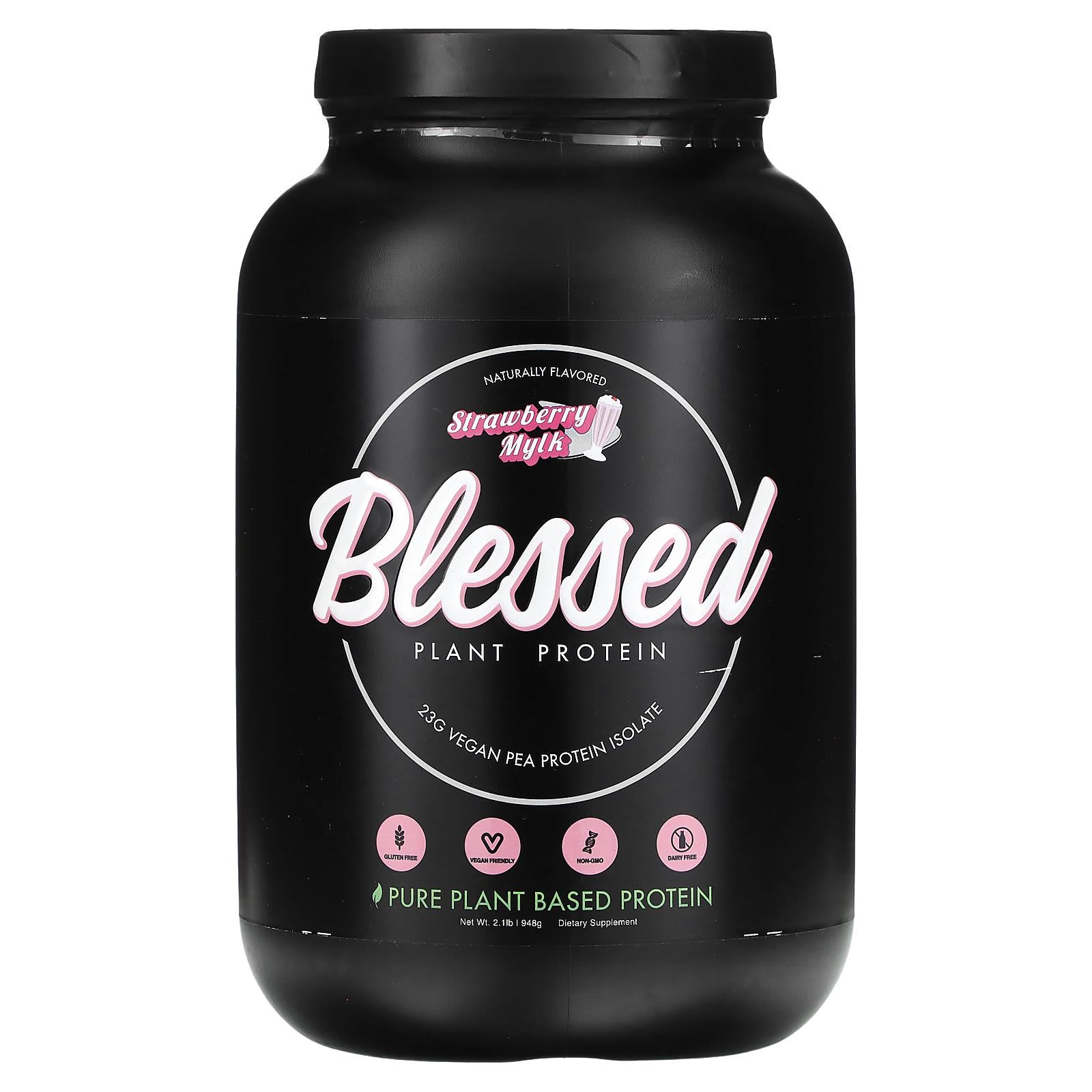 

Blessed, Plant Protein, Strawberry Milk, 2.1 lb (948 g)