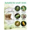M-Nowoczesny-Automatyczny Przezroczysty Karmnik dla Ptaków Bez Bałaganu Pojemnik na Pokarm dla Papug Akcesoria do Klatki Dla Papużek Falistych Kanarków