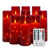 9er Pack LED-Kerzen mit 2 Fernbedienungen Romantische Geburtstags-Geständnis-Verlobungs-Dekoration Acryl-LED-Licht Elektronische Kerze