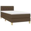 Maison Exclusive - Sommier à lattes de lit matelas et LED Marron foncé 100x200cm