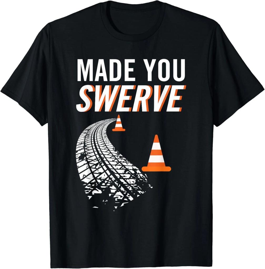 Du zum Ausweichen gebracht Autocross Rennkegel T-Shirt Reifenspuren Geschenke Unisex T-Shirt