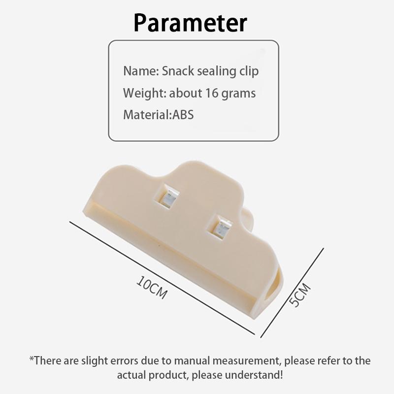 Těsnicí spona na sušené ovoce, potravinový sáček, velká svačinová spona, vlhkostotěsný plastový sáček, těsnicí spona na svačinové sáčky