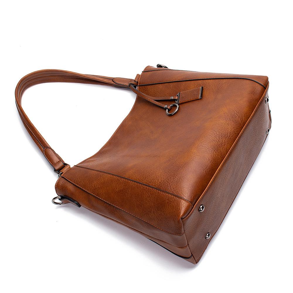 Women's Fashion Soft Pu Leather Handbag Ladies Tote Bag Large Capacity Sling Bag