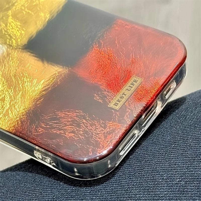 Dopamine Color Block Match Plaid Phone Case For iPhone 16E 16 15 14 13 12 11 Pro Max XS XR X SE2 7 8 Plus Grid Label Matte Cover
