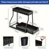 1pc  Plastic Storage Organizer Pull-Out Drawer Kitchen Bathroom Space-Saving Durable Large Capacity