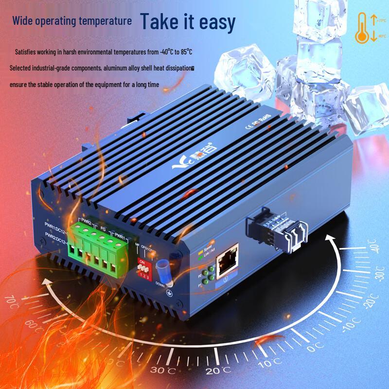 Huigu Industrial POE Fiber Optic Transceiver Switch HG800 Series