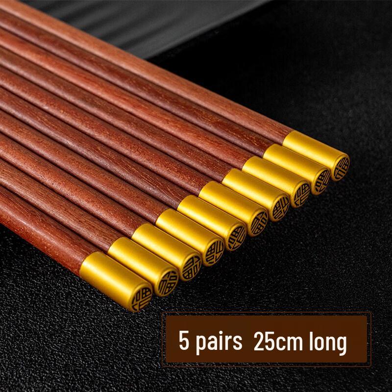 Premium Wenge Wood Chopsticks with Metal Head