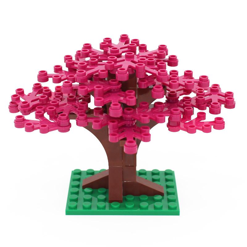 Street View Children's Toys Tree Stools Plants Toy Gifts Flowers Colorful tree Compatible MOC Accessories City Building Blocks Children's Park