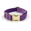 Ensemble de Collier, Laisse, Nœud Papillon et Harnais pour Sac à Caca pour Animal de Compagnie Mi Ha Boss Velours Violet Foncé