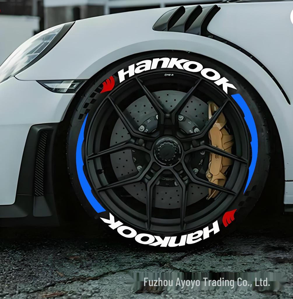 3D Personalisierte Auto-Reifen-Buchstaben-Aufkleber - Reflektierend, Integrierter Stil, Anpassbar