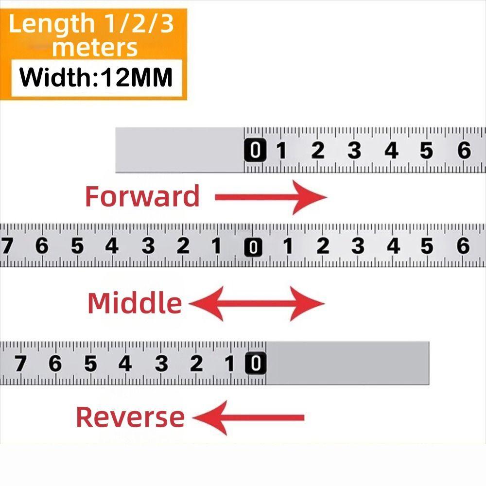 Self-Adhesive Measuring Tape Stainless Steel Workbench Ruler Adhesive Backed Tape Ruler