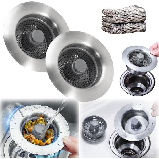 Peshoriadm Sink Strainer, Peshoriadm Sink Drain, Indicativet Sink Strainer, 2024 New Upgraded Sink Bounce Core Drain Strainer, Kitchen Sink Drain