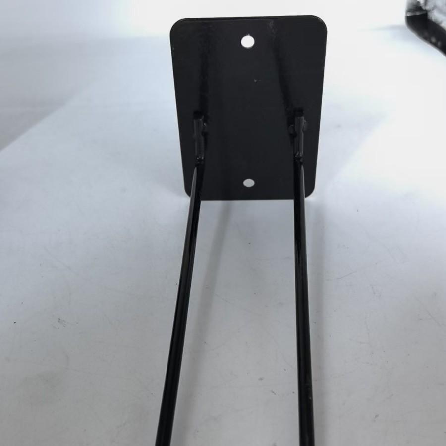 Wall-Mounted Carbon Steel Shovel & Broom Rack - Space-Saving Garden Tool Organizer with Hooks.
