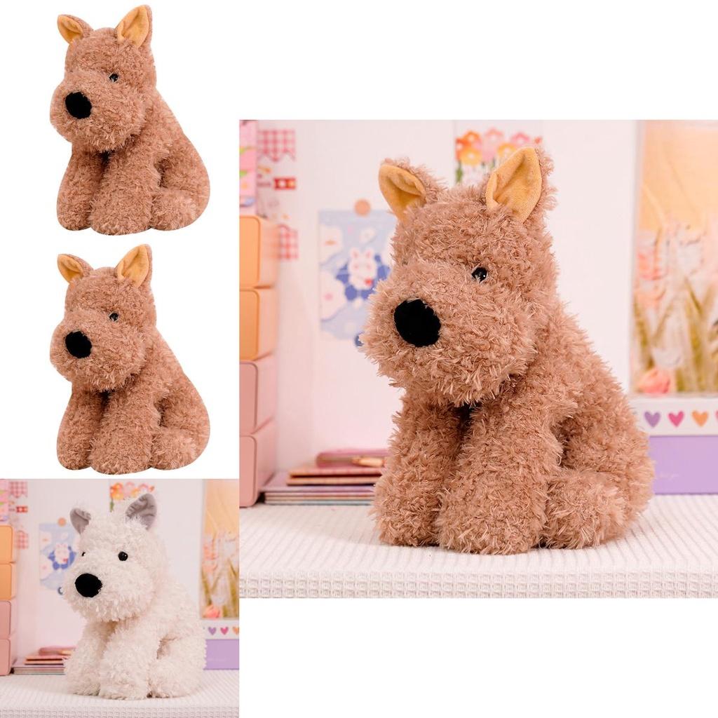 Lifelike West Highland White Terrier Plush Dog Toy Stuffed Animal Kids Pet Gift