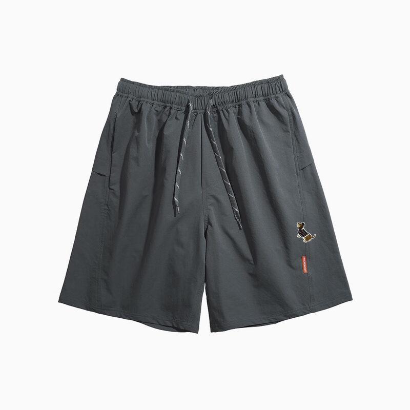 LEMANISM Unisex jednobarevné volné šortky