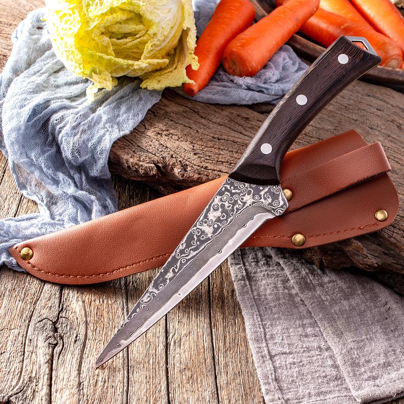 Damascus Steel VG10 Bone Cutting Knife 67 Layers of High Carbon Steel Forged From The Cutting Knife Meat and Fish Cutting Knife