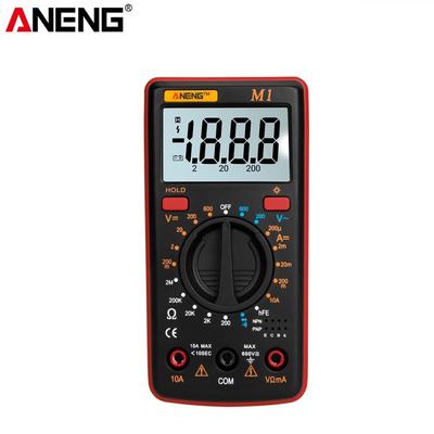 ANENG M1 Handheld Digital Multimeter LCD Backlight High Precision AC/DC Voltage Current Resistance Transistor Continuity Tester Overload Protection