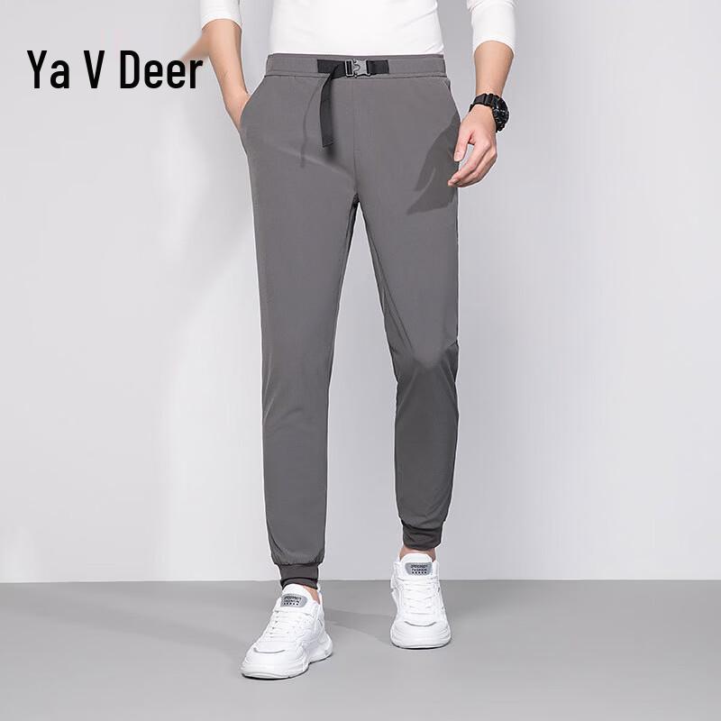 Yalu Men s Ice Silk Loose Jogger Pants 2XL