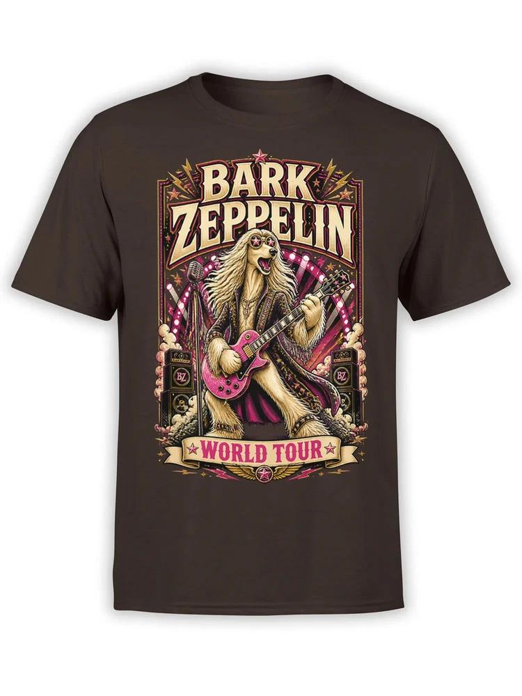 Футболка унисекс с принтом Bark Zeppelin Dog Band S