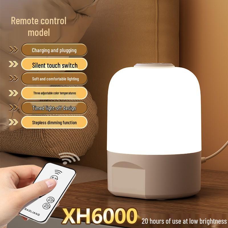 Eye-friendly LED Night Light: Bedroom, Dormitory, Desk & Bedside Lamp with Charging Function - Popular Atmosphere Lamp for Students