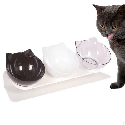 Erhöhtes Katzenfutterset mit herausnehmbaren Näpfen für Haustiere