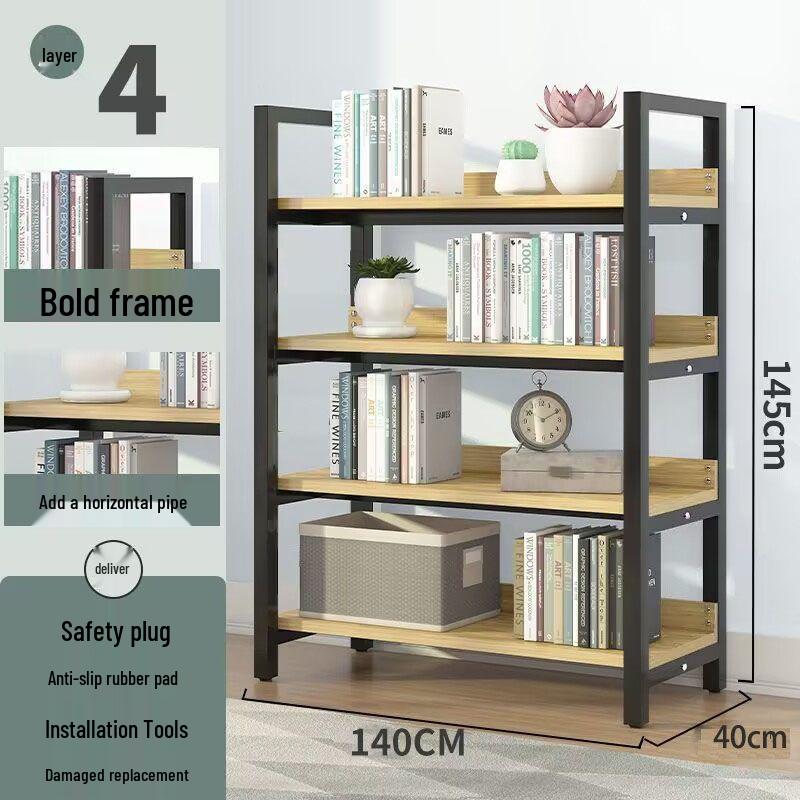 Multilayer Floor Standing Bookshelf and Storage Rack