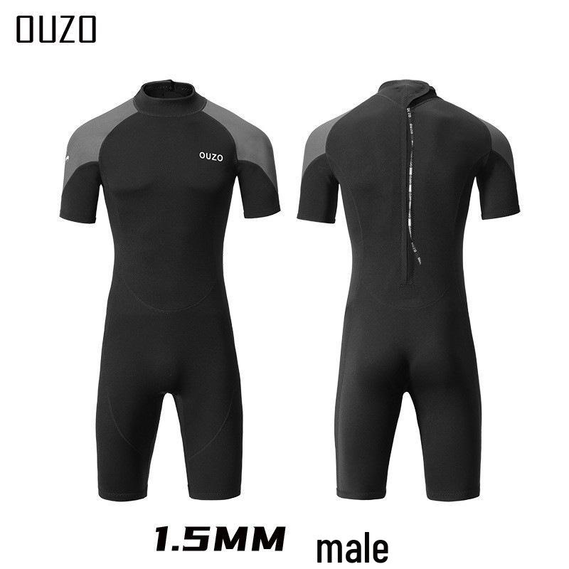 

Men s 1.5mm Short Sleeve Wetsuit for Diving, Surfing, and Winter Swimming - Full Body Sun and Jellyfish Protection 2XL