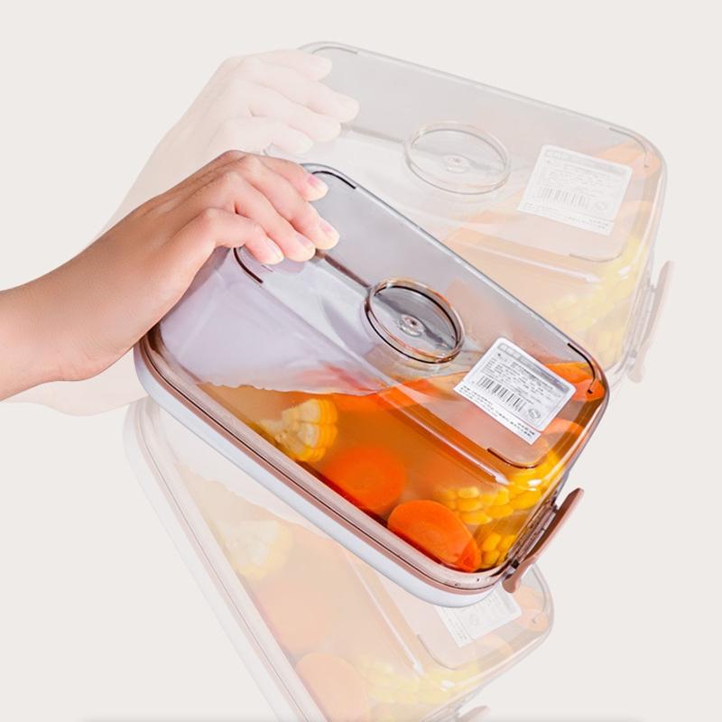 Creative Household Food Storage Box for Fruits Vegetables Durable Vacuum Sealer for Case with Pump Reusable Kitchen