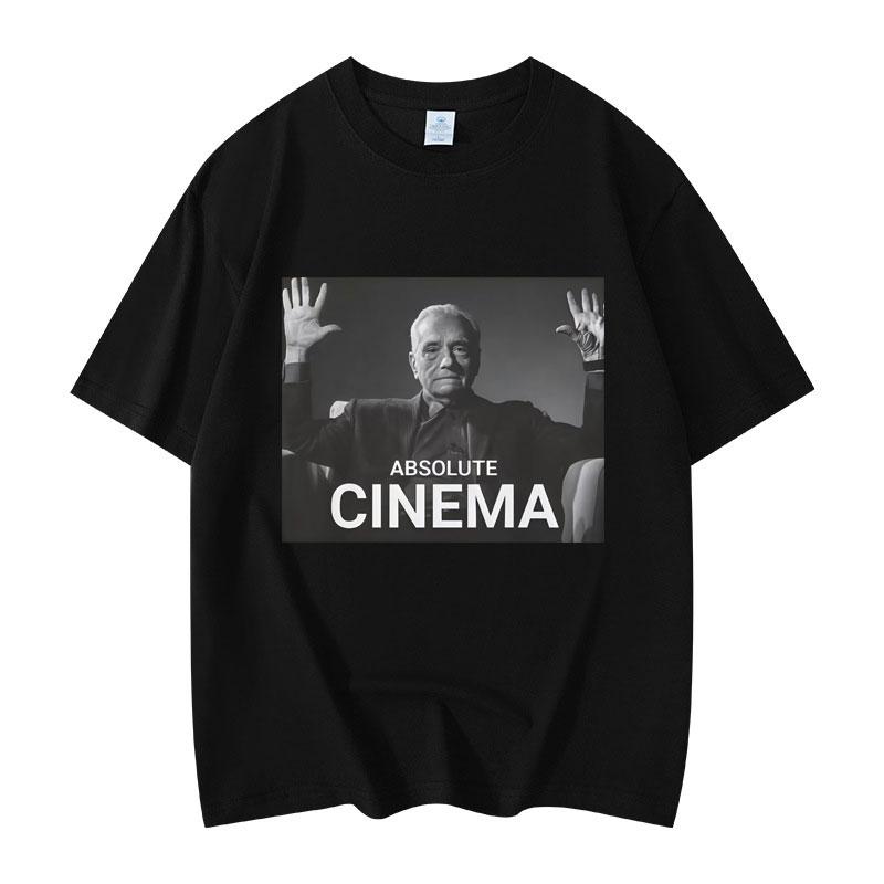 Absolute Cinema Funny Meme T-shirt Men's Women's Clothing Oversized O-Neck T-shirts Summer Casual Fashion T Shirts