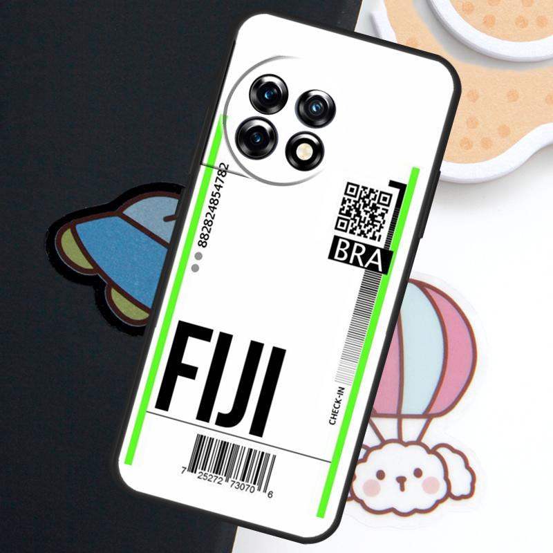 Fly Ticket Air Tickets Travel Label Case For OnePlus Nord N30 N20 CE 5 3 4 Lite OnePlus 15 13 12 11 9 8 10 Pro 10T 13R 15R Cover