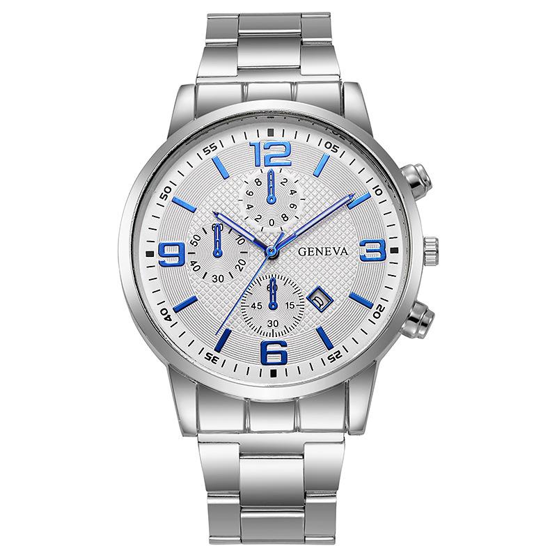 

Бренд Модные мужские спортивные часы для мужчин Бизнес Кварцевые наручные часы Роскошные Мужские Повседневные Светящиеся часы серебряный